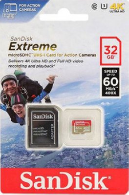   Micro SecureDigital 32Gb SanDisk Extreme for Action camera microSDHC class 10 UHS-1 U3