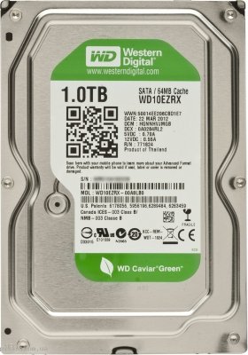   Western Digital Original SATA-III 1Tb WD10EZRX Green (5400rpm) 64Mb 3.5" (WD10EZRX)