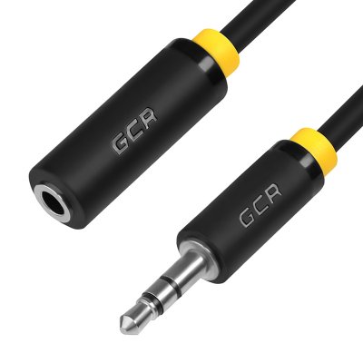  Greenconnect Premium 3.5 Jack AM - 3.5 Jack AF 20m Black-Yellow GCR-STM1114-20.0m