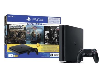   Sony PlayStation 4 1Tb Black CUH-2208B + F DG/GOW/TLOU/PS+3M PS719350002