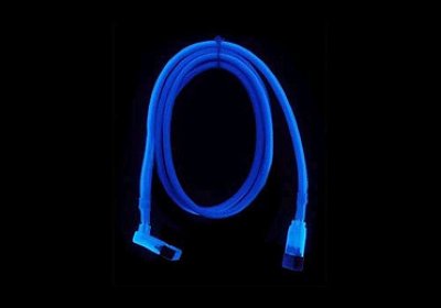  Revoltec S-ATA Cable 90 angeled, 100cm UV-Active Blue