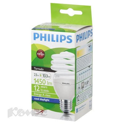 . Philips CLL Tornado mini T2 23W 865 E27