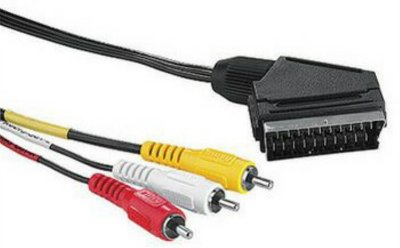 .  Video Scart Male Plug - 3 RCA Male Plugs, 3 m HAMA