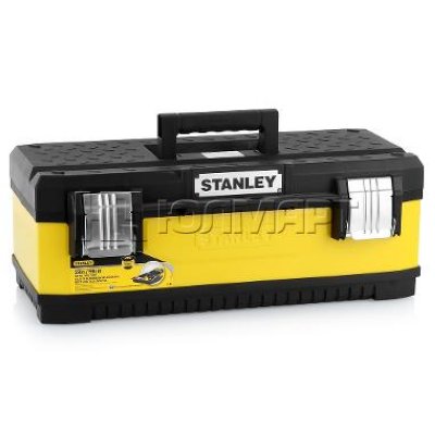  Stanley 23" Yellow Metal Plastic Toolbox, 