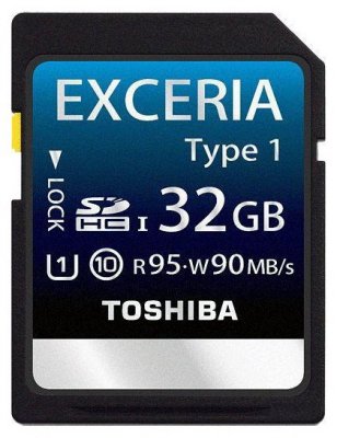 (SD-X32T1(BL7)   Toshiba EXCERIA,  SDHC  10 (UHS I) Type 1, 32 