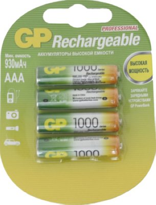  GP 100AAAHC-2CR4 1000mAh AAA 4 