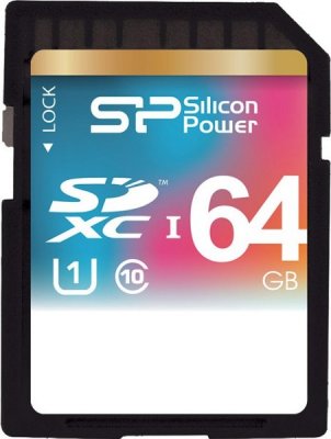   64Gb - Silicon Power - Secure Digital XC Class 10 UHS-I SP064GBSDXC10V10