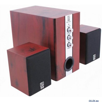  T&D TDE 122 Cherry 12W - 2.1, Sat - 2x3W, SW-6W RMS, 50-18000Hz, S/N -60dB (SW, Sat - 