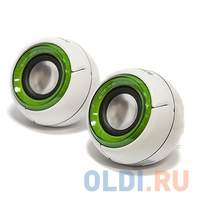  Dialog Colibri AC-37UP WHITE-GREEN - 2.0, 6W RMS, ,   USB