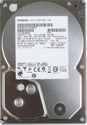    3,5" 1000Gb Hitachi (HUA722010CLA330_0A39289) 32Mb 7200rpm SATAII Ultrastar