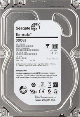    3,5" 3000Gb Seagate (ST3000DM001) 64Mb 7200rpm SATA3 Barracuda 7200.14