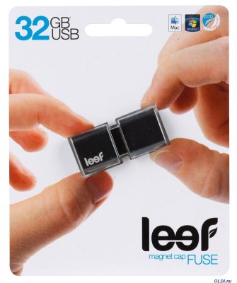   32GB USB Drive (USB 2.0) Leef Fuse Black/Black 