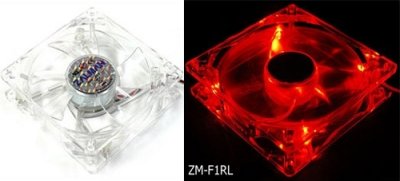   Zalman 80x80 ZM-F1RL LED, Red