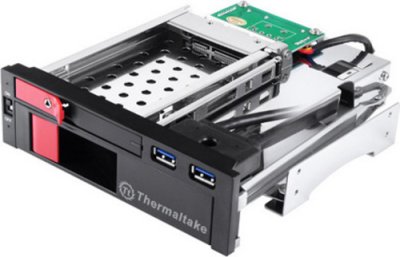   HDD Mobile rack Thermaltake Max 5 DUO 5.25" Dual bay for 2.5"" or 3.5"" HDD (ST0026Z)