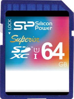   SecureDigital SecureDigital 64Gb Silicon Power Superior HC UHS-1 Class10 (SP064GBSDXCU1