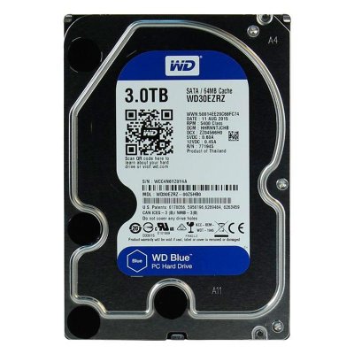   Western Digital Original SATA-III 3Tb 30EURX AV-GP (5400rpm) 64Mb 3.5" (WD30EURX)