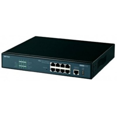  Buffalo (BS-POE-G2108M-EU) 8- 10/100/1000BASE-T POE+(30W),SNMP,Web UI,Console