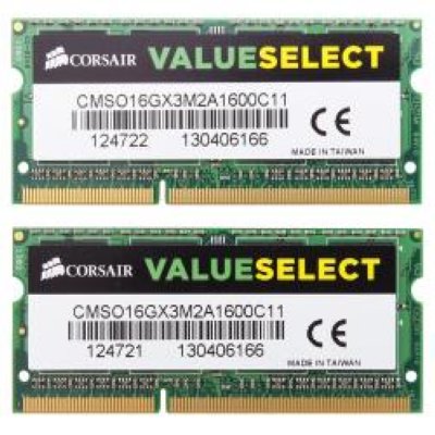   Corsair Value Select (CMSO16GX3M2A1600C11) DDR-III SODIMM 16Gb KIT 2*8Gb (PC3-128