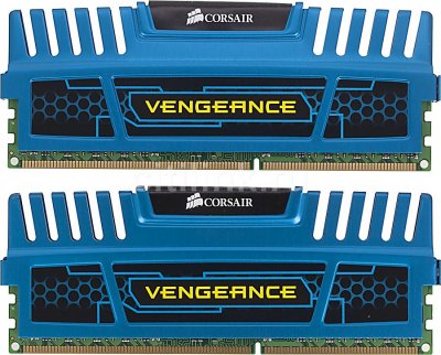  DDR3 16384Mb 1600MHz Corsair (CMZ16GX3M2A1600C10B) RTL 2x8GB 10-10-10-27, with Vengeance Blue