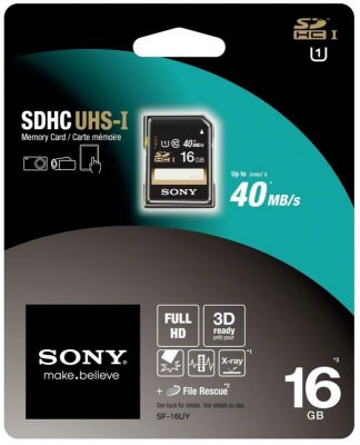   SD 16Gb Sony SDHC Class 10 UHS-I 40 MB/s SF16UY