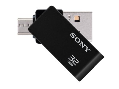   32GB USB Drive (USB 2.0) Sony USM32SA2 (On-The-Go, Black)