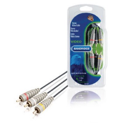  Bandridge BVL5302 3RCA(m)-3RCA(m) 2m