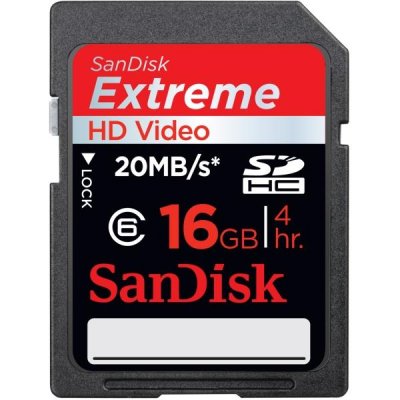 16gb   SecureDigital (SDHC) Sandisk (SDSDX3-016G-E31) Extreme III cl. 6