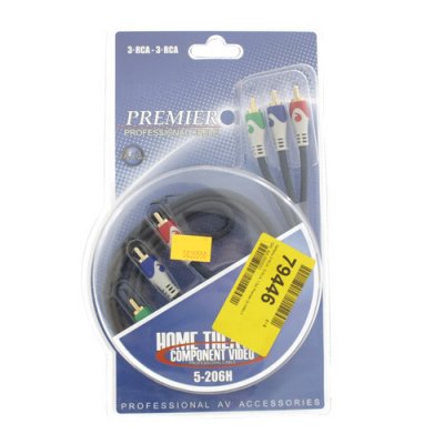  RCA 3xRCA(m) - 3xRCA(m) 1.0  Premier ( 5-206  RGB 1.0 ) COMPONENT/ RGB Gold PRO