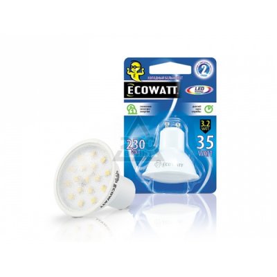   Ecowatt gu10 220  3.2(35)w 4000k gu10