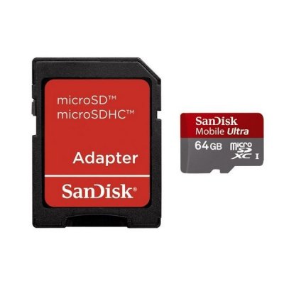   64Gb - Sandisk Ultra - Micro Secure Digital HC Class 10 SDSDQU-064G-U46A / SDSDQUA-064G