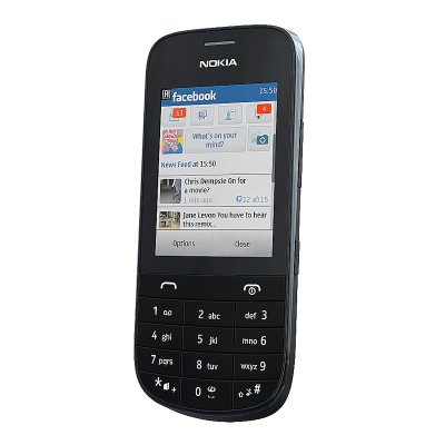   Nokia 202 asha Black 2 sim, Series 40, 2.4", 240x320, MP3, FM, BT, 2 , 5 , 2 ,