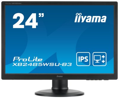  24" Iiyama ProLite XB2485WSU-B3 IPS LED 4ms 1920x1200 VGA DVI DisplayPort