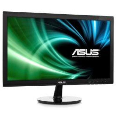  19.5" ASUS VS207T-P Black LED, 1600x900, 5ms, 250 cd/m2, ASCR 80M:1, D-Sub, DVI-D (HDCP), 1W