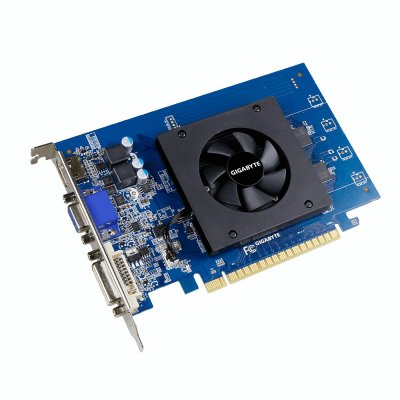  GigaByte GeForce GT 710 954Mhz PCI-E 2.0 1024Mb 5010Mhz 64 bit DVI HDMI HDCP GV-N710D5-1G