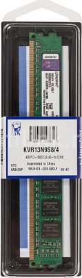   4  DDR3 SDRAM Kingston "ValueRAM" KVR13N9S8/4 (PC10600, 1333 , CL9) (ret) [111117