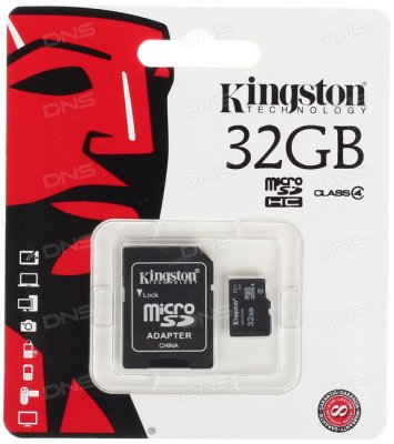   MicroSDHC 32GB Kingston Class4 no Adapter (SDC4/32GBSP)