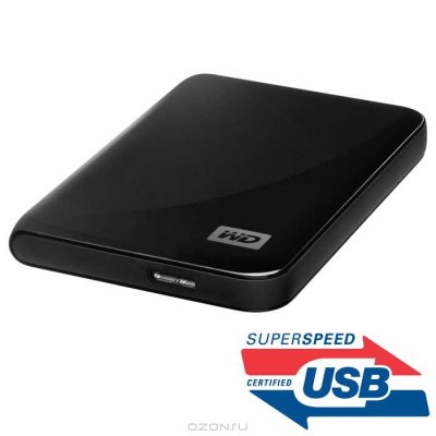 500GB   2.5" WD (WDBADB5000ABK-EEUE) Passport Essential, 5400rpm, USB3.0, Black