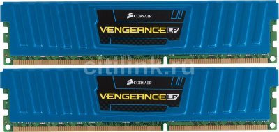  DDR3 16384Mb 1600MHz Corsair (CML16GX3M2A1600C10B) RTL 10-10-10-27, with Vengeance Blue Low P