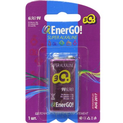 A3Q QEnerGO (9V/6LR61-1BL) Krone Super Alkaline (1 .  )