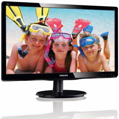  18.5" Philips 196V4LAB2/0001  TN LED 1366x768 600:1 DC 10000000:1 200cd/m2 5ms VGA DVI