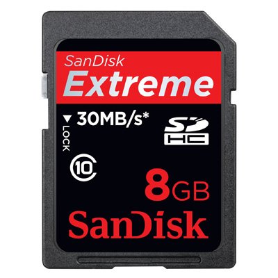 (SDSDX3-008G-X46)   SanDisk,  SDHC Extreme, 8 