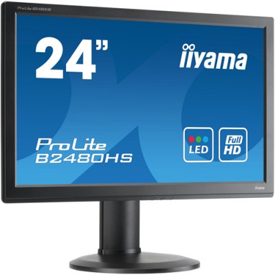  23.6" iiYama B2480HS-B1 ProLite 1920x1080   2ms   D-SUB + DVI-D + HDMI   Spks   Black