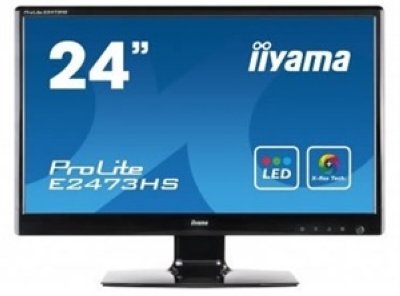  23.6" iiYama E2473HS-GB1 ProLite 1920x1080; 0.272mm; 2ms; 300cd/m2; 1000:1; D-Sub; DVI-D; HD