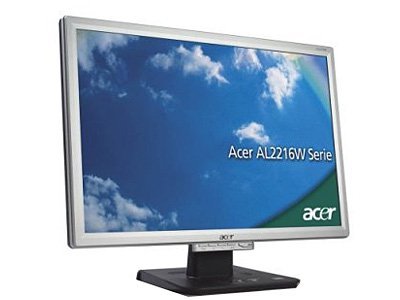  22" Acer AL2216Wsd 5ms, DVI (HDCP), SILVER/BLACK LCD