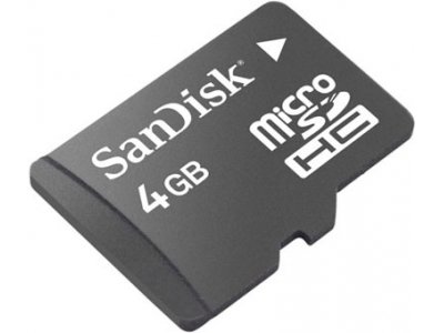   TransFlash 4Gb MicroSDHC class 4 SanDisk