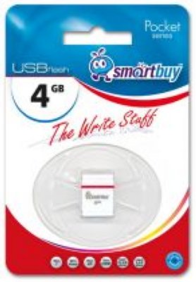 Smart Buy SB4GBPoc W  USB 2.0 4GB Pocket series White