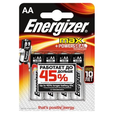  Energizer E91-4 (LR6) Size "AA", 1.5V,  (alkaline) (. 4 )