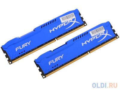  DDR3 16Gb (pc-12800) 1600MHz Kingston HyperX Fury Blue Series CL10 Kit of 2 (Retail) (HX316C1