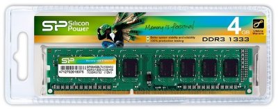   4Gb PC3-12800 1600MHz DDR3 DIMM Silicon Power CL11 SP004GBLTU160N02 Retail