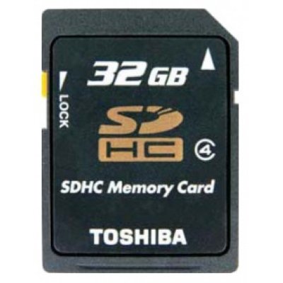   Toshiba (SD-K32GJ(BL5) High Speed Standard SDHC Memory Card 32Gb Class4